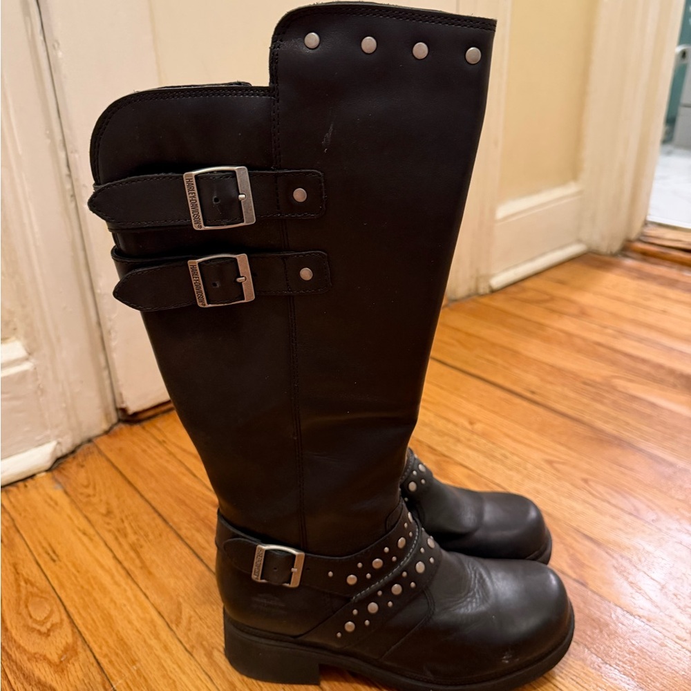 Harley-Davidson Black Textured Footwear - Picture 11 of 16